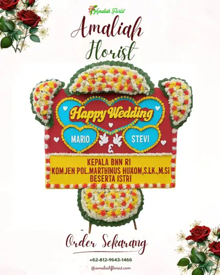 Papan Bunga Pernikahan Bakunase